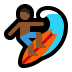 🏄🏾‍♂️ man surfing: medium-dark skin tone display on Windows